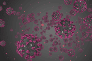 el virus visto a tamaño aumentado