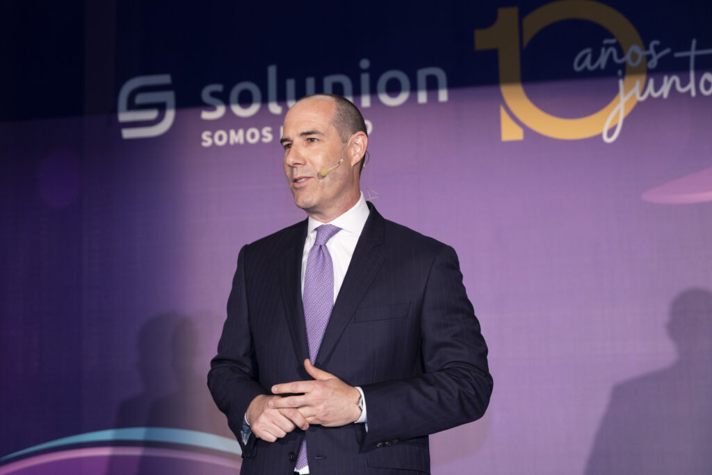 Alberto Berges, CEO de MAPFRE, en el evento por el décimo aniversario de Solunion